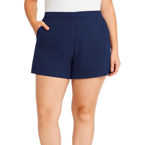 ASOS Women's Blue High Waist Wide Leg Zipper Pockets Casual Mini Shorts Size 14 - Picture 1 of 4